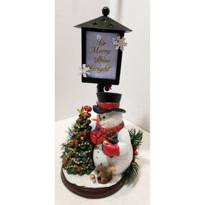 Bradford Exchange Be Merry Shine Bright Snowman Lantern11" Dona Gelsinger
